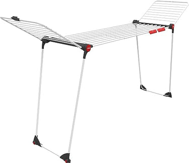 Vileda Infinity Flex Plus Wäscheständer, bis zu 2m ausziehbares Mittelteil, 30m Trockenleine, hohe Flügel mit -Leinen, Eco-Verpackung im Sale